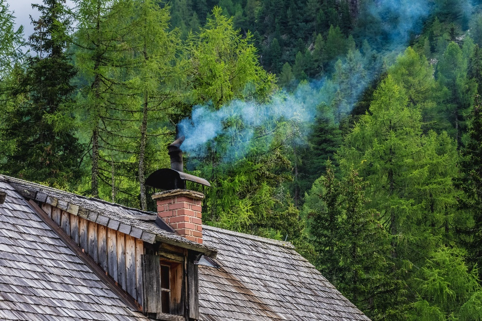 Smoke coming out of a chimney