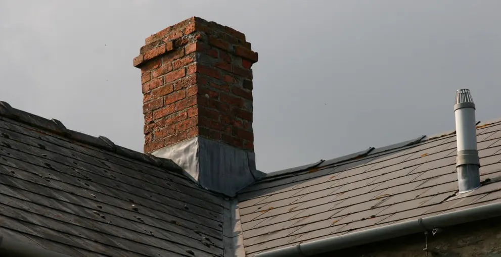 A brick chimney