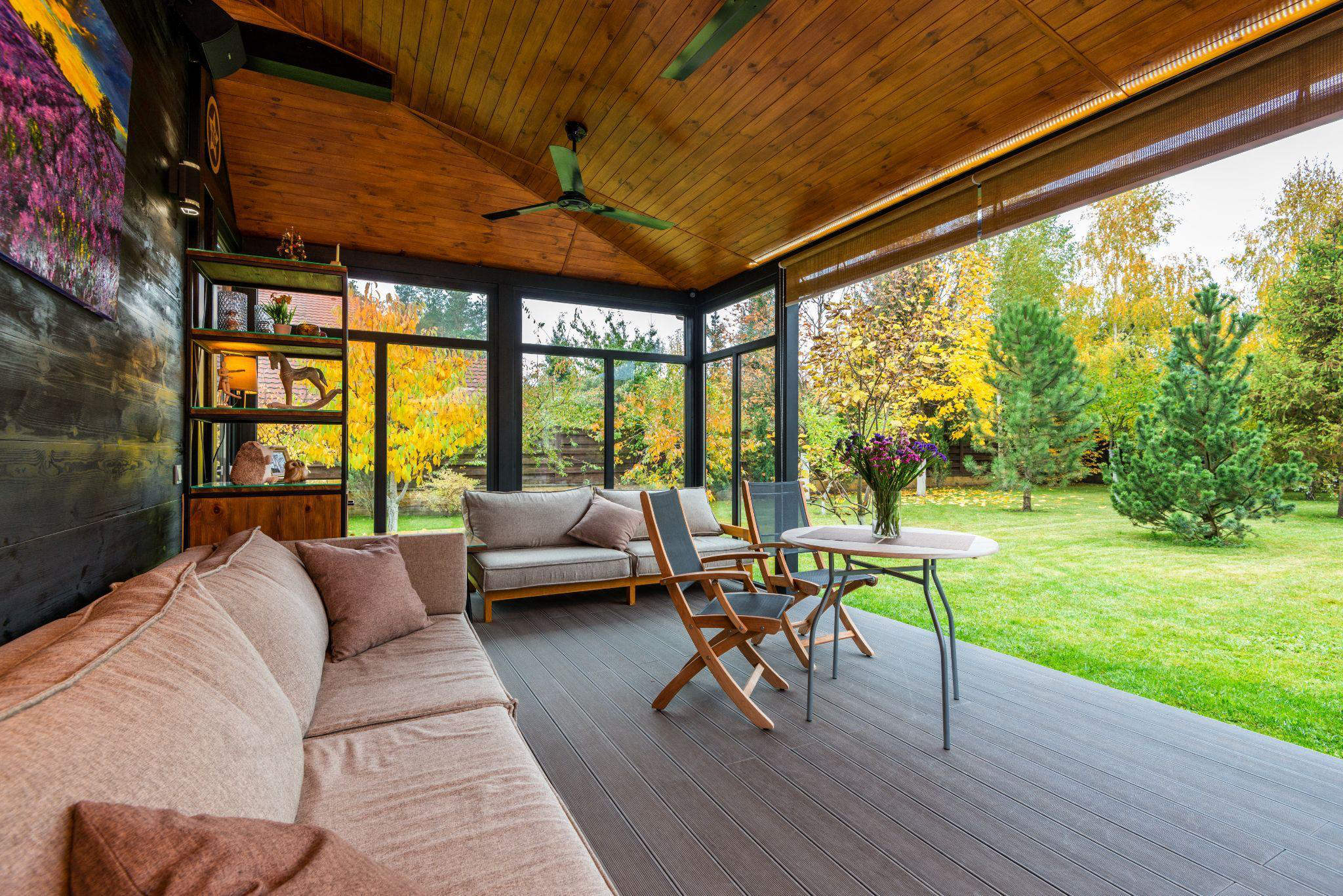 View of a wooden backyard