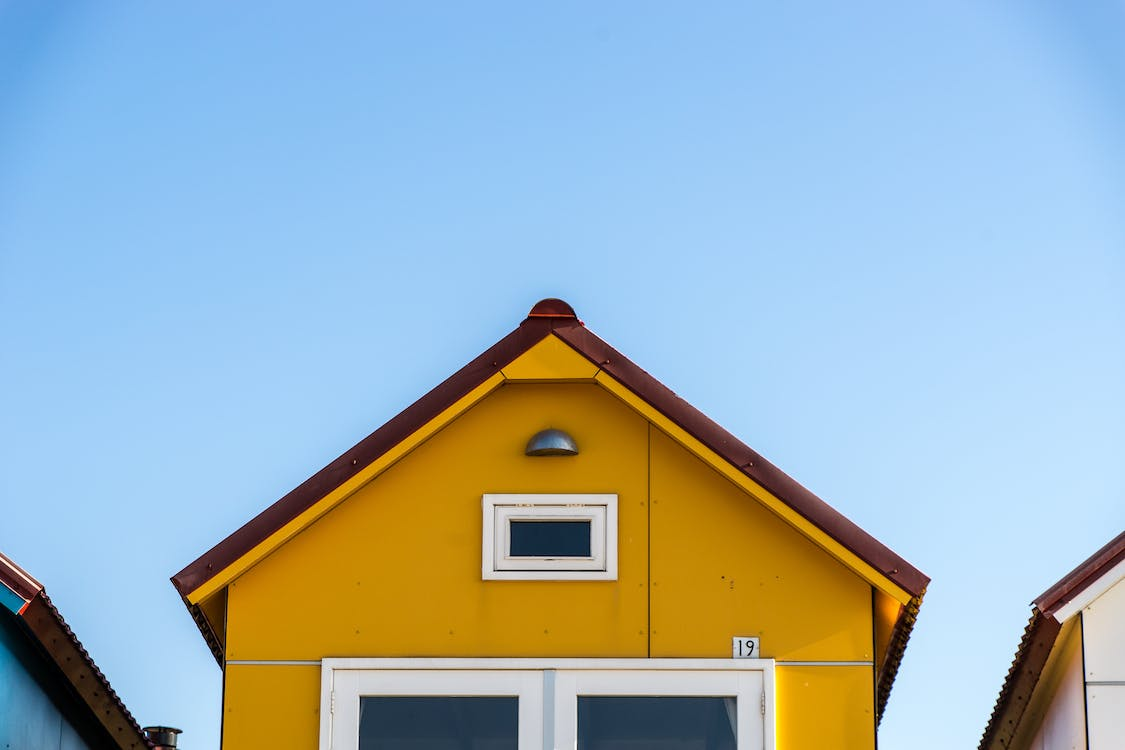 Chimney in a traditionally themed house