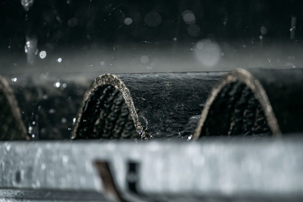 Raindrops falling on a roof